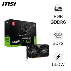 VGA MSI GeForce RTX 4060 Ventus 2X Black 8G OC